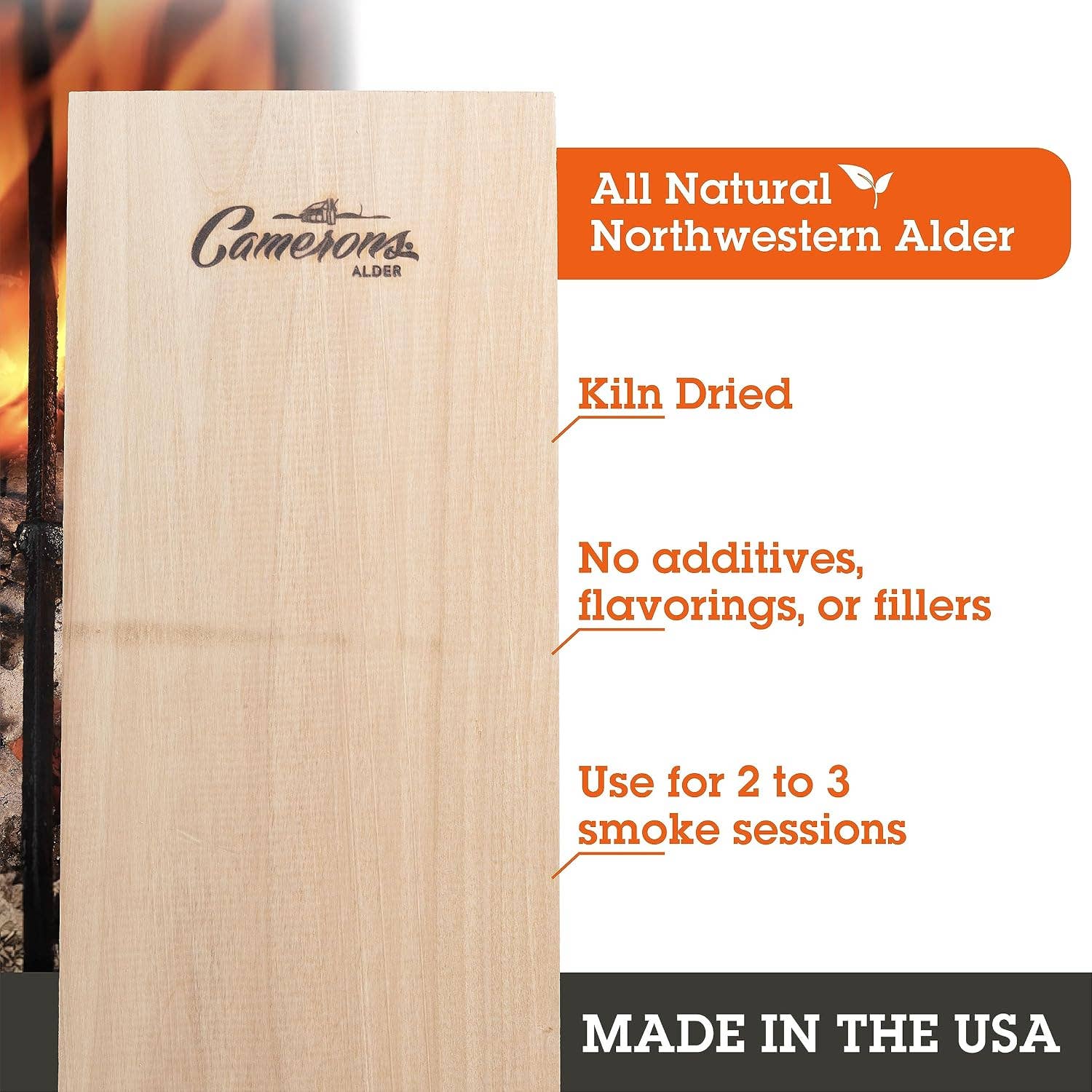 Camerons Alder Grilling Planks 2 Pack - Image 3