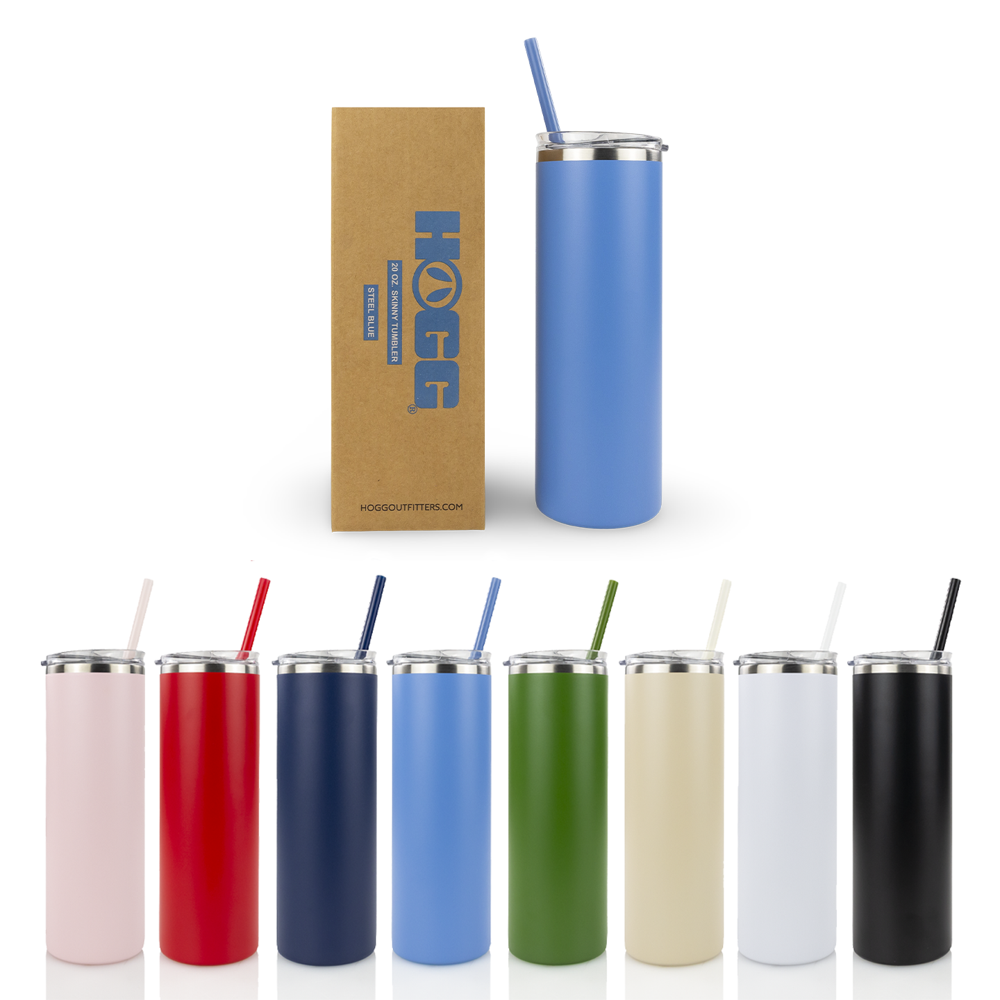 Hogg Outfitters 20oz Powder Coated Skinny Tumbler