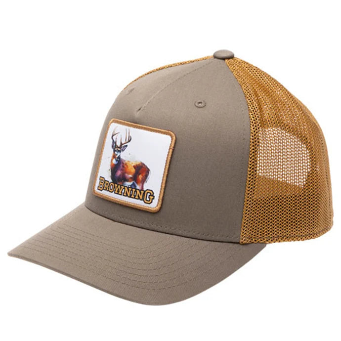 Browning Chase Snapback Deer Cap with breathable mesh panels and Flexfit 110 adjustable snapback closure