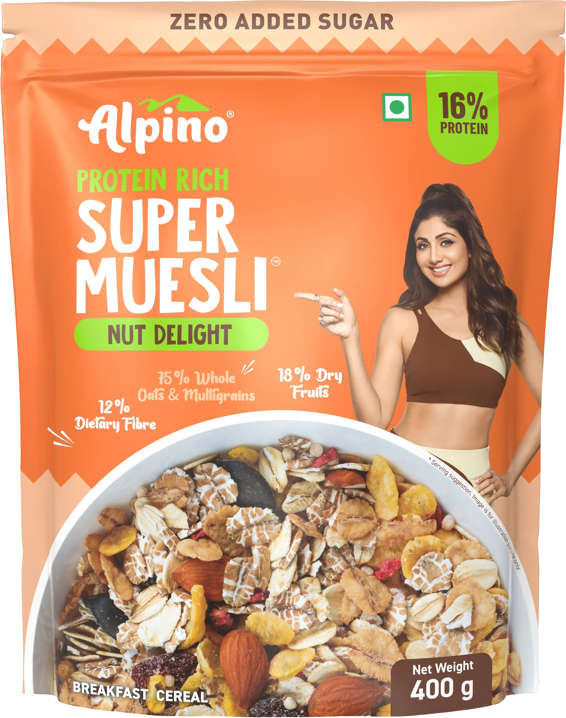 Alpino Classic Protein Combo -Classic Peanut Butter Smooth 1 KG + Super Muesli Nut Delight 400 G
