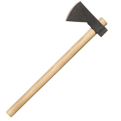 Cold Steel Hudson Bay tomahawk with wooden handle on white background