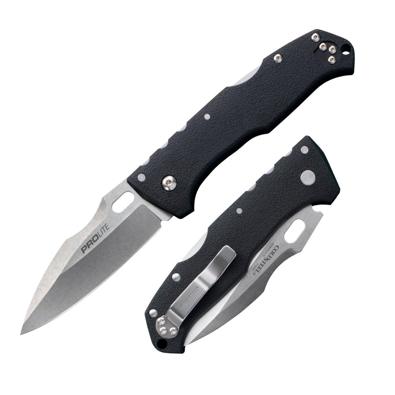 Cold Steel Pro Lite Sport folding knife with black handle and stainless steel blade