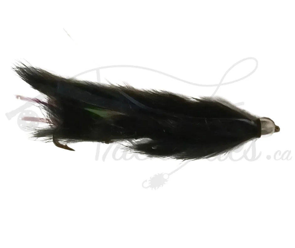 Black Conehead Dolly Llama streamer fly with metal cone head for fly fishing