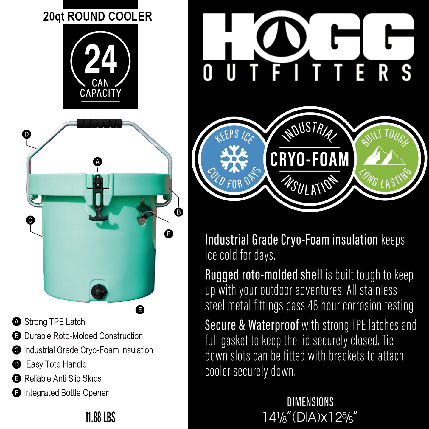 Hogg Outfitters - 20QT Round Cooler - Image 15
