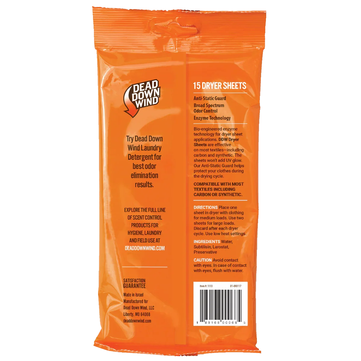 Dead Down Wind Dryer Sheets - 15 Pack