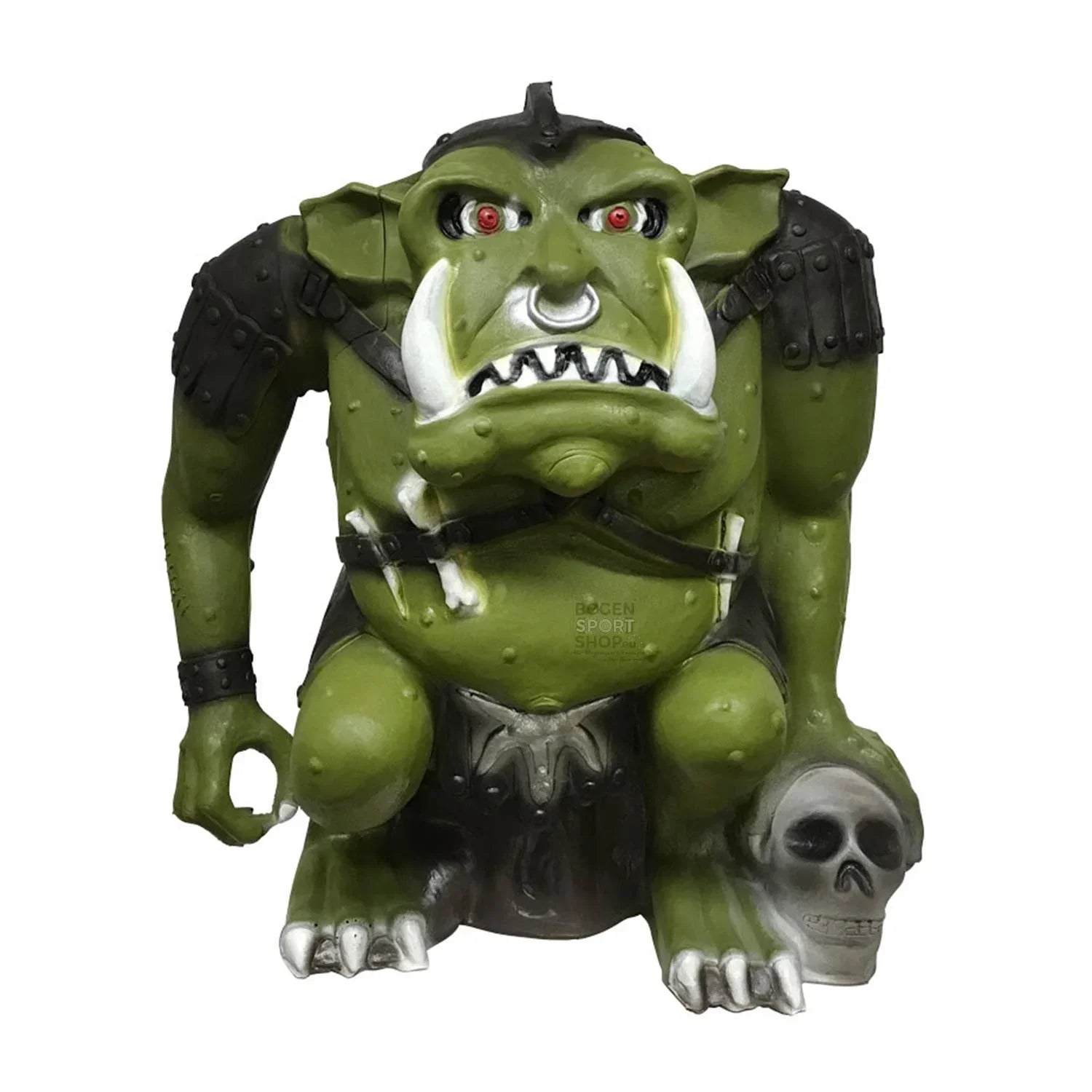 Delta McKenzie 3D goblin archery target with green skin, tusks, and skull detail