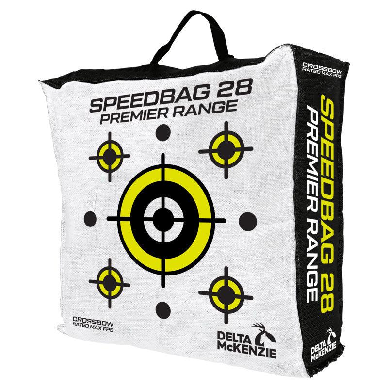 Delta McKenzie Speedbag 28 archery target bag with yellow bullseye targets