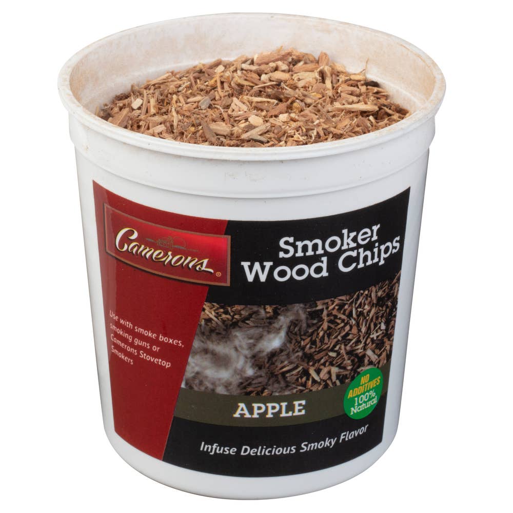 Camerons Extra Fine Apple Smoking Wood Chips 1 pint for smoking guns, stovetop smokers, pork, poultry and seafood