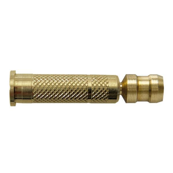 Easton Archery 244 brass arrow insert with knurled grip, close-up on white background.