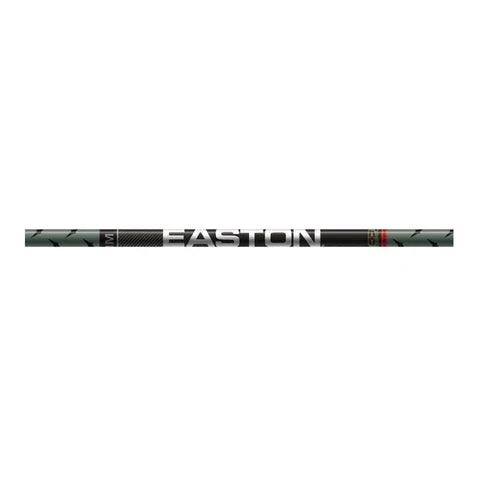 Easton carbon arrow shaft with black and gray pattern and logo on white background