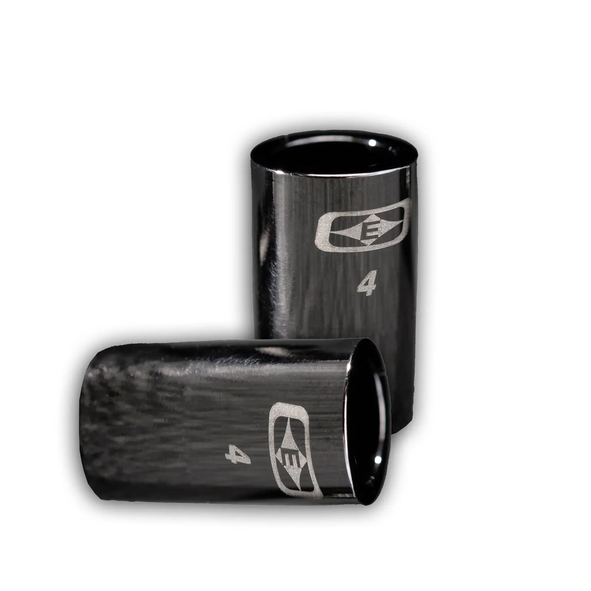 Black Match Grade Collar with etched logo and number 4 on white background