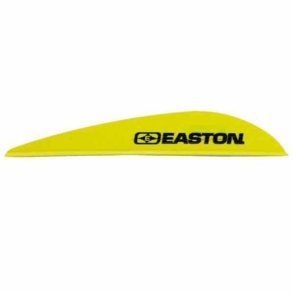 Yellow Easton Archery Diamond HD vane with black logo on white background