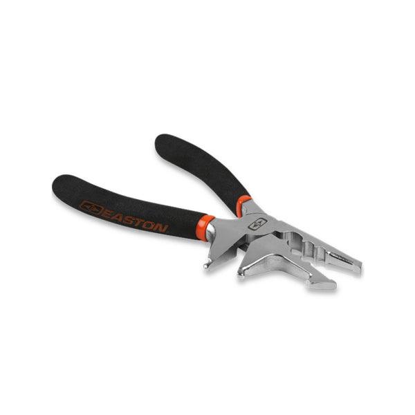 Easton Tools D Loop pliers with black handles and silver jaws on white background