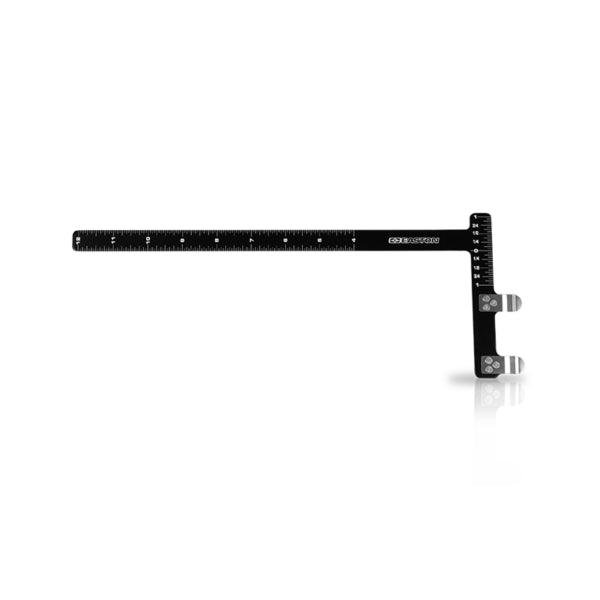 Easton Tools Bow Square archery measuring tool with black ruler and metal clips