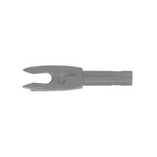 Gray metal valve core removal tool on white background