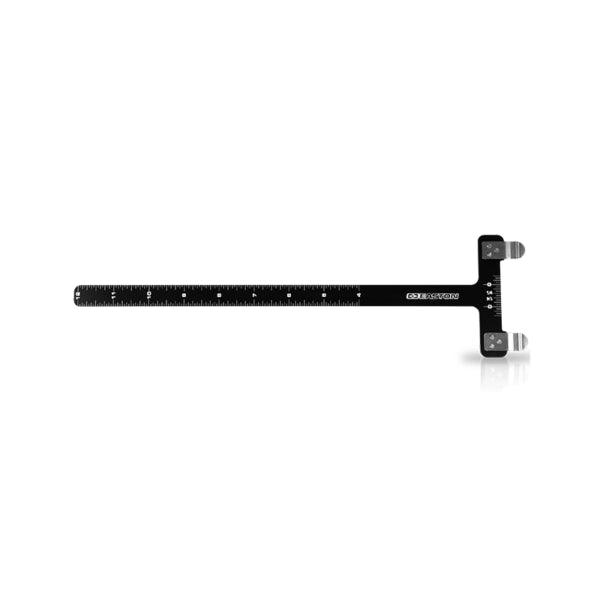 Easton Tools Bow Square T black metal ruler with T-shaped design and measurement markings