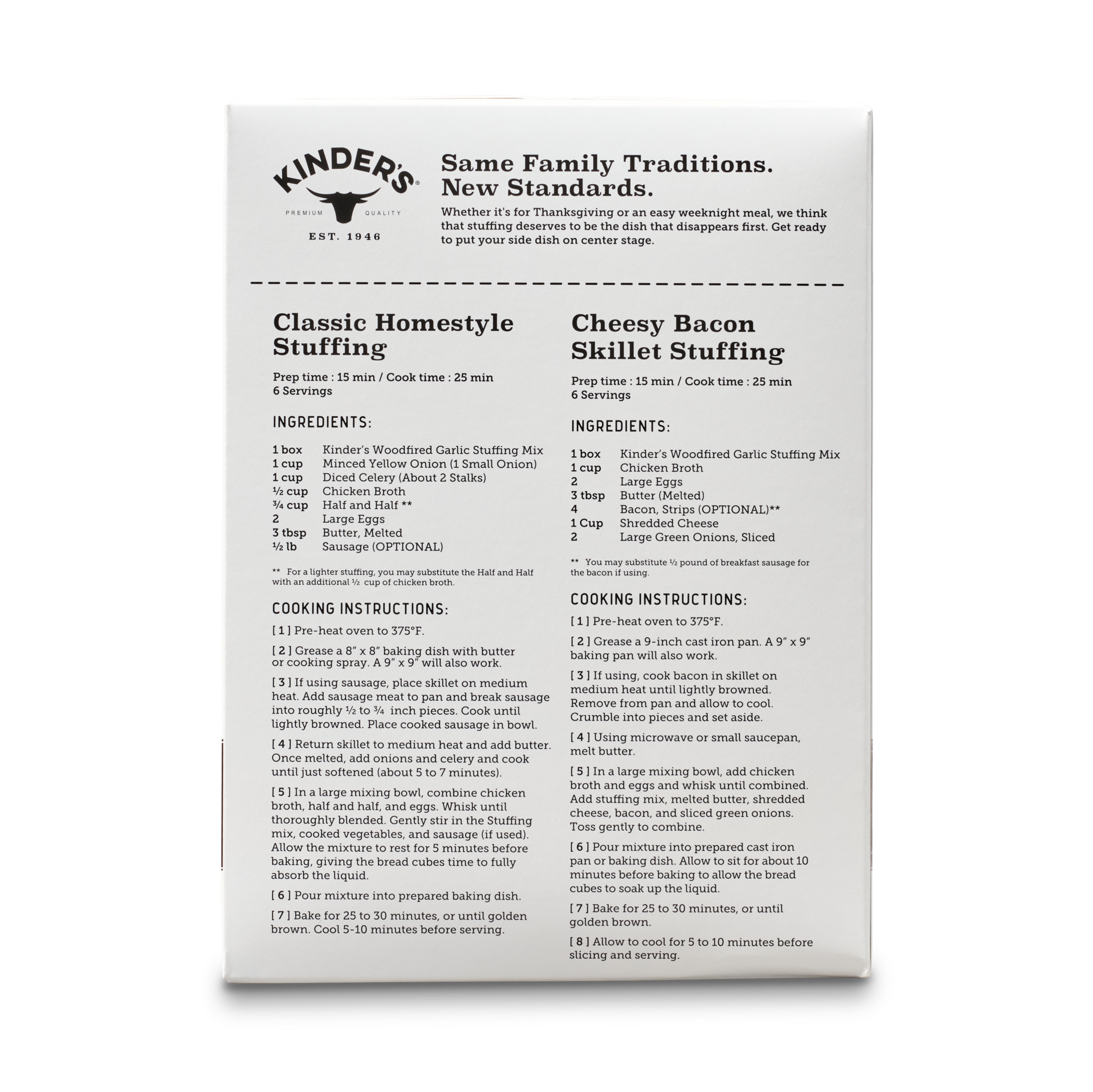 Kinder's Woodfired Garlic Homestyle Stuffing Mix