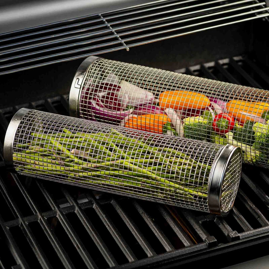 TableCraft Rolling Grilling Baskets, Set of 2 - Image 8