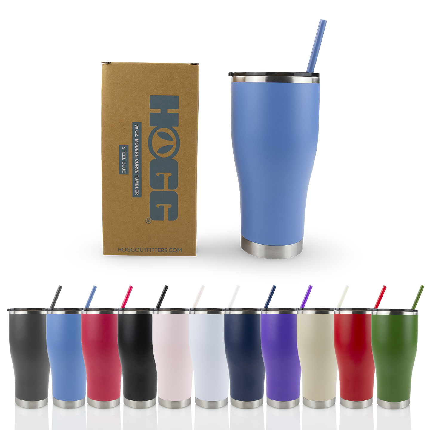 Hogg Outfitters - 30oz Powder Coated Modern Curve Tumbler
