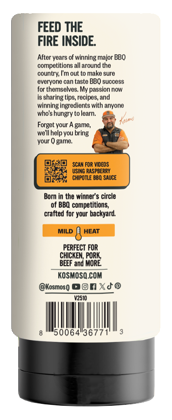 Kosmos Q Raspberry Chipotle BBQ Sauce 21oz - Image 2