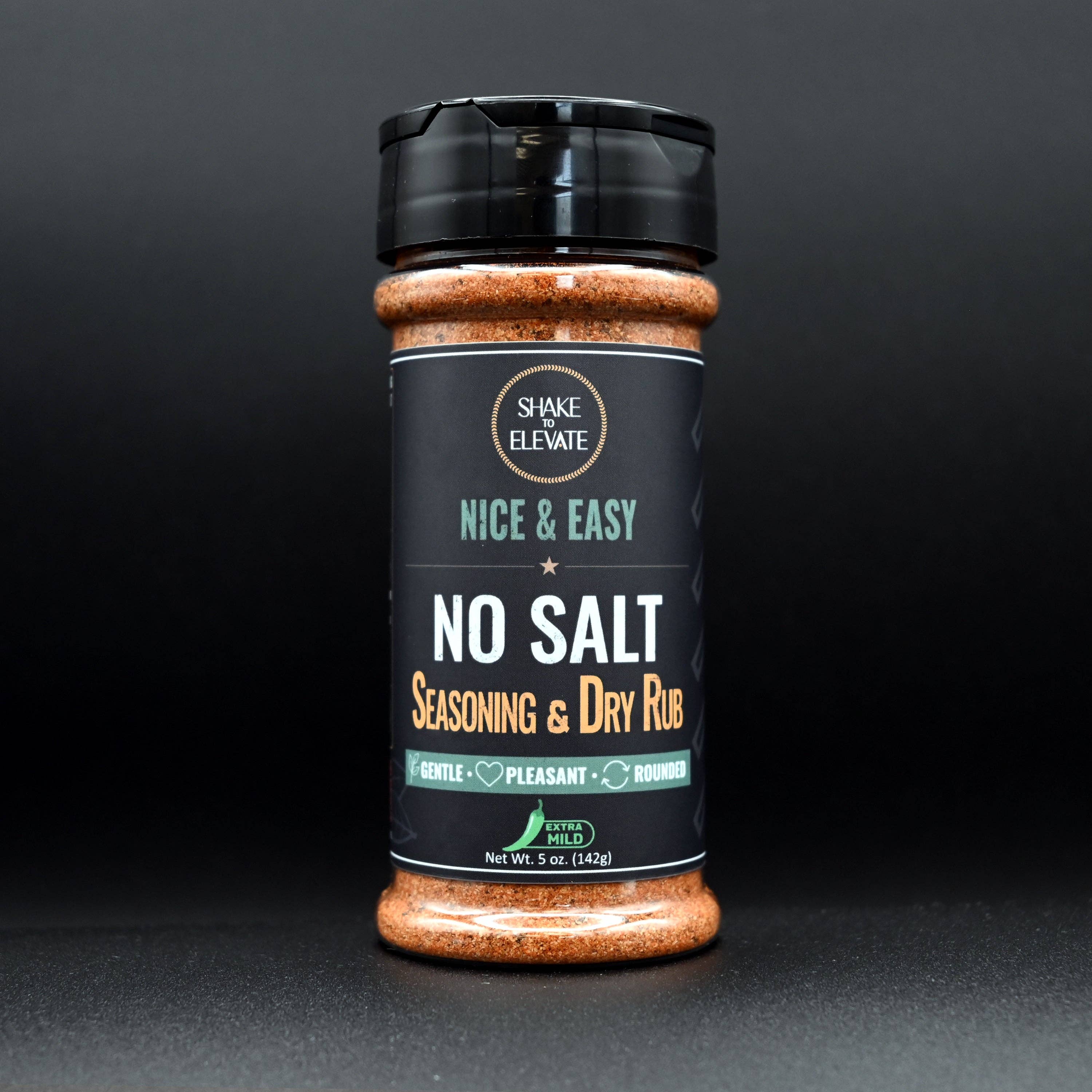Shake to Elevate Nice & Easy no salt seasoning extra mild all-purpose BBQ dry rub with clean natural ingredients