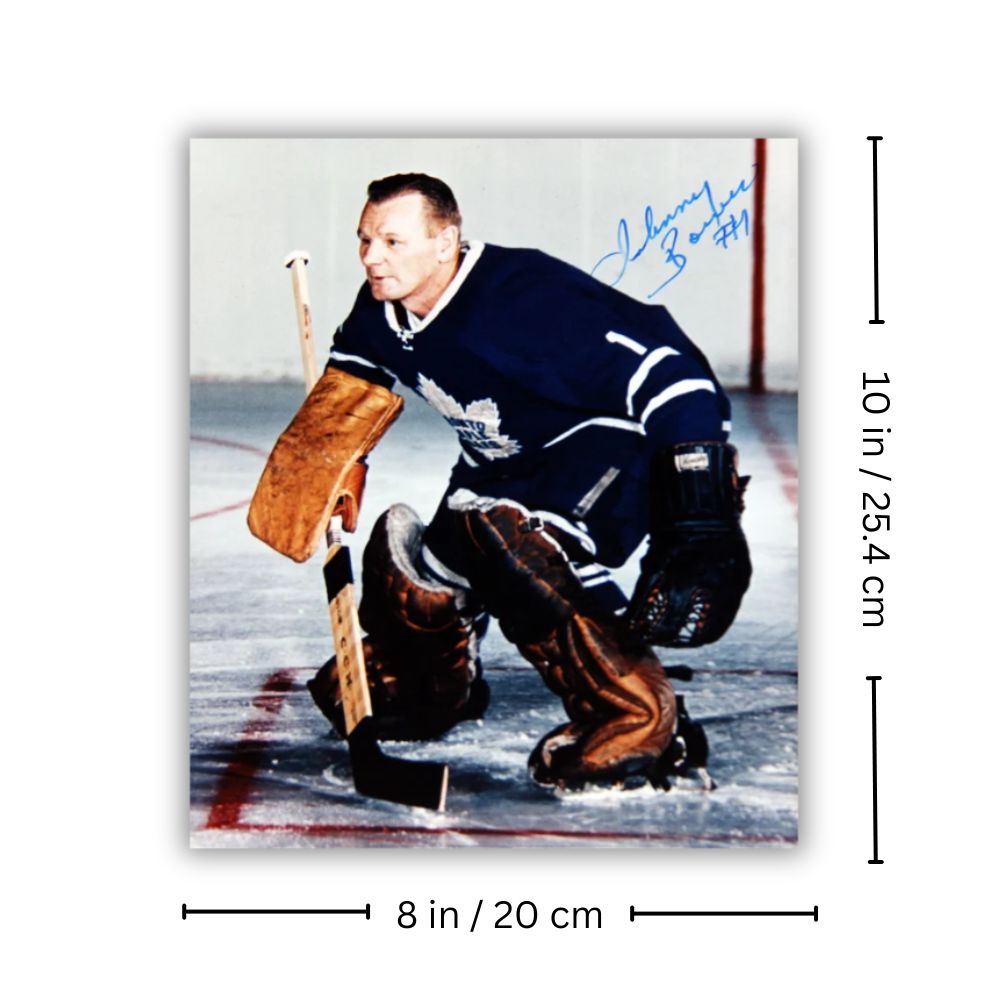 JOHNNY BOWER SIGNED 8X10 PHOTOGRAPH - TORONTO MAPLE LEAFS - Image 2