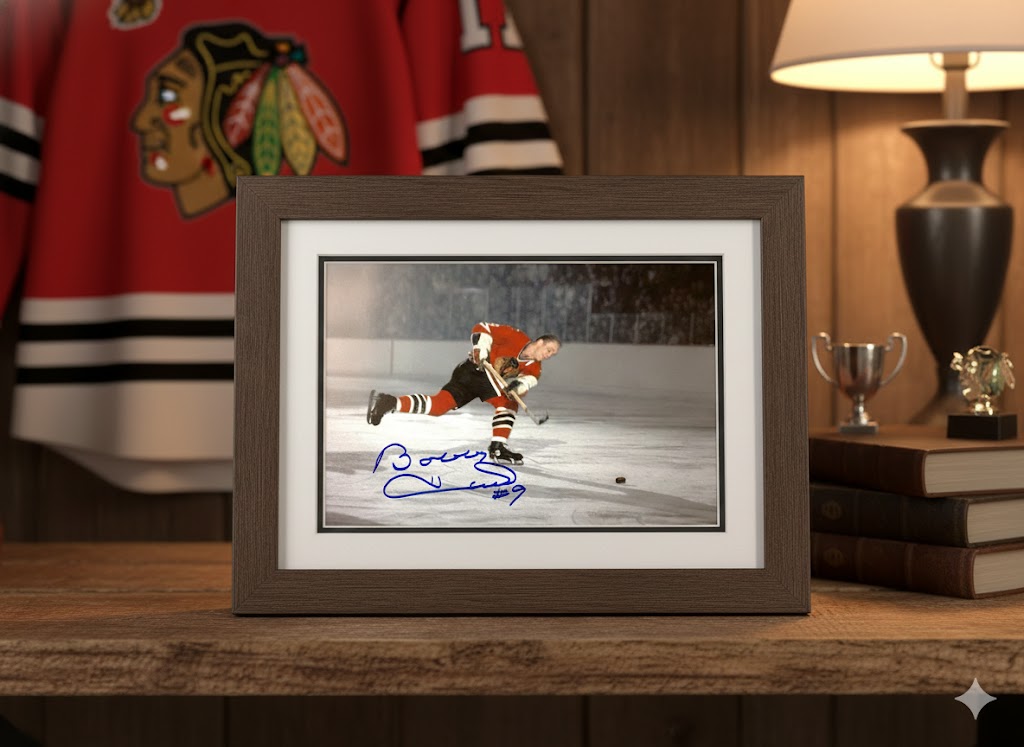 BOBBY HULL 51ST GOAL 8X10 SIGNED PHOTO - CHICAGO BLACKHAWKS - Image 2