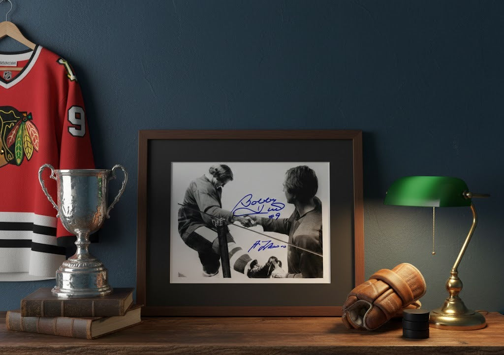 BOBBY HULL & GUY LAFLEUR SIGNED 8X10 - CHICAGO - MONTREAL - Image 2
