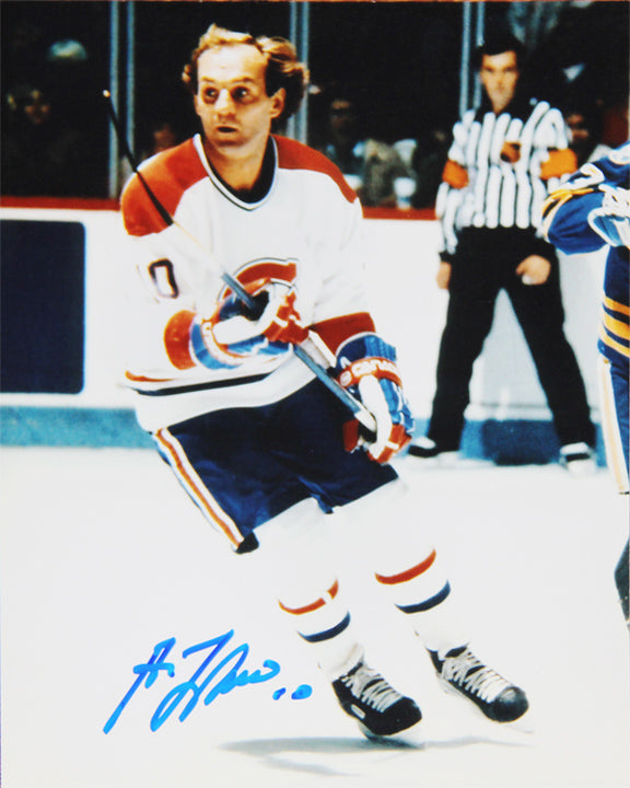 GUY LAFLEUR AUTOGRAPHED 8X10 PHOTOGRAPH (WHITE) - MONTREAL CANADIENS