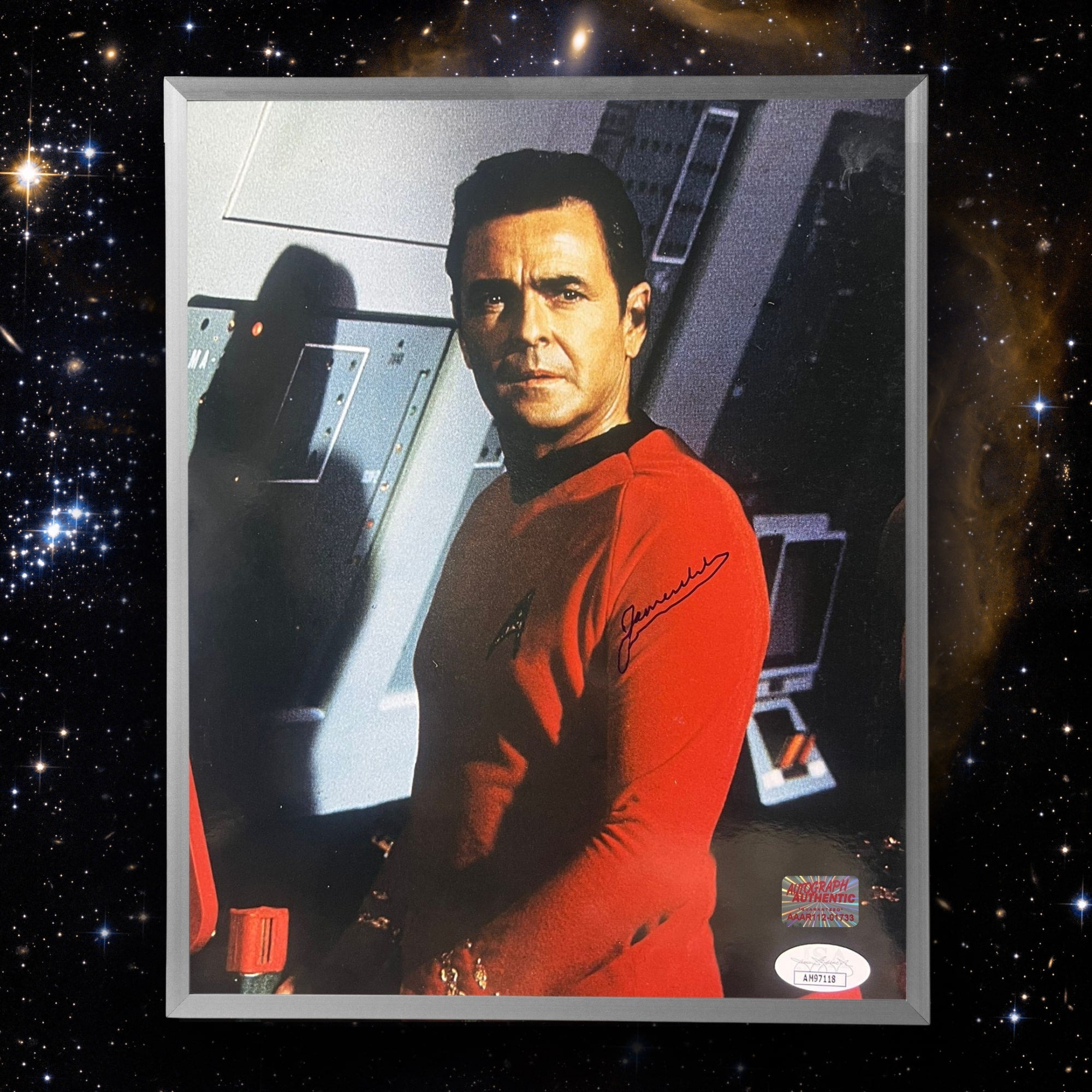JAMES DOOHAN AUTOGRAPHED STAR TREK PHOTO - MONTGOMERY SCOTT 8X10