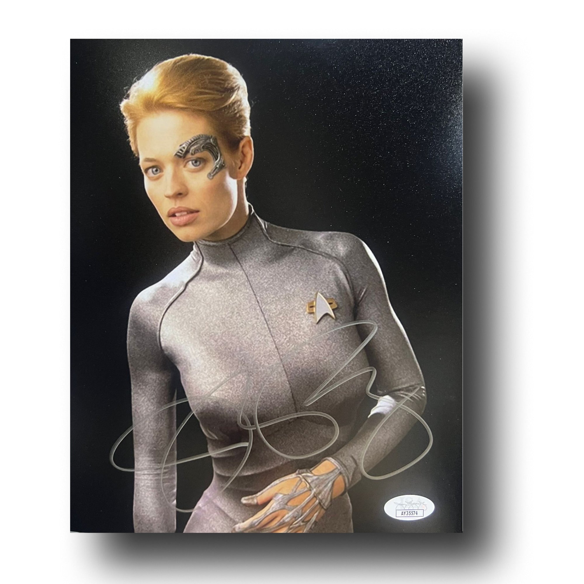 JERI RYAN AUTOGRAPHED STAR TREK VOYAGER PHOTO - SEVEN OF NINE 8X10