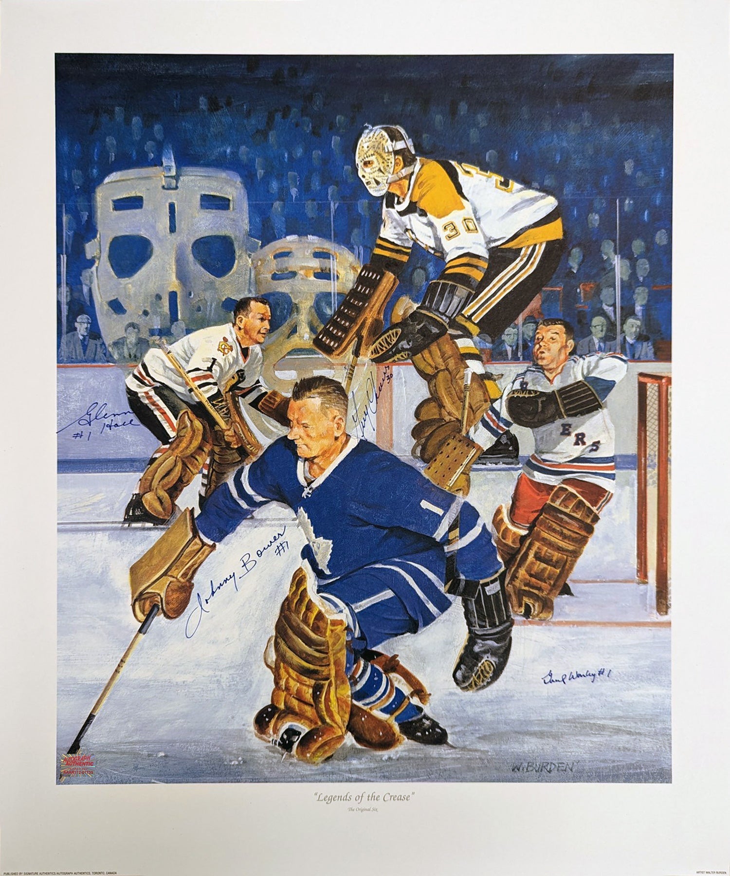 SIGNED ORIGINAL SIX LITHO: BOWER, CHEEVERS, HALL, WORSELY (24' BY 20')