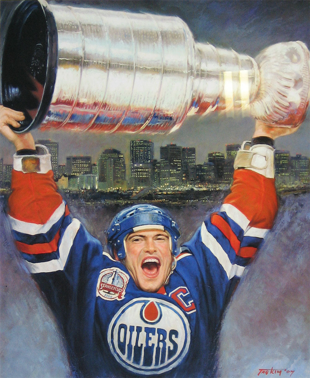 MARK MESSIER LITHOGRAPH - EDMONTON OILERS, LTD ED OF 1111 (25' BY 20')