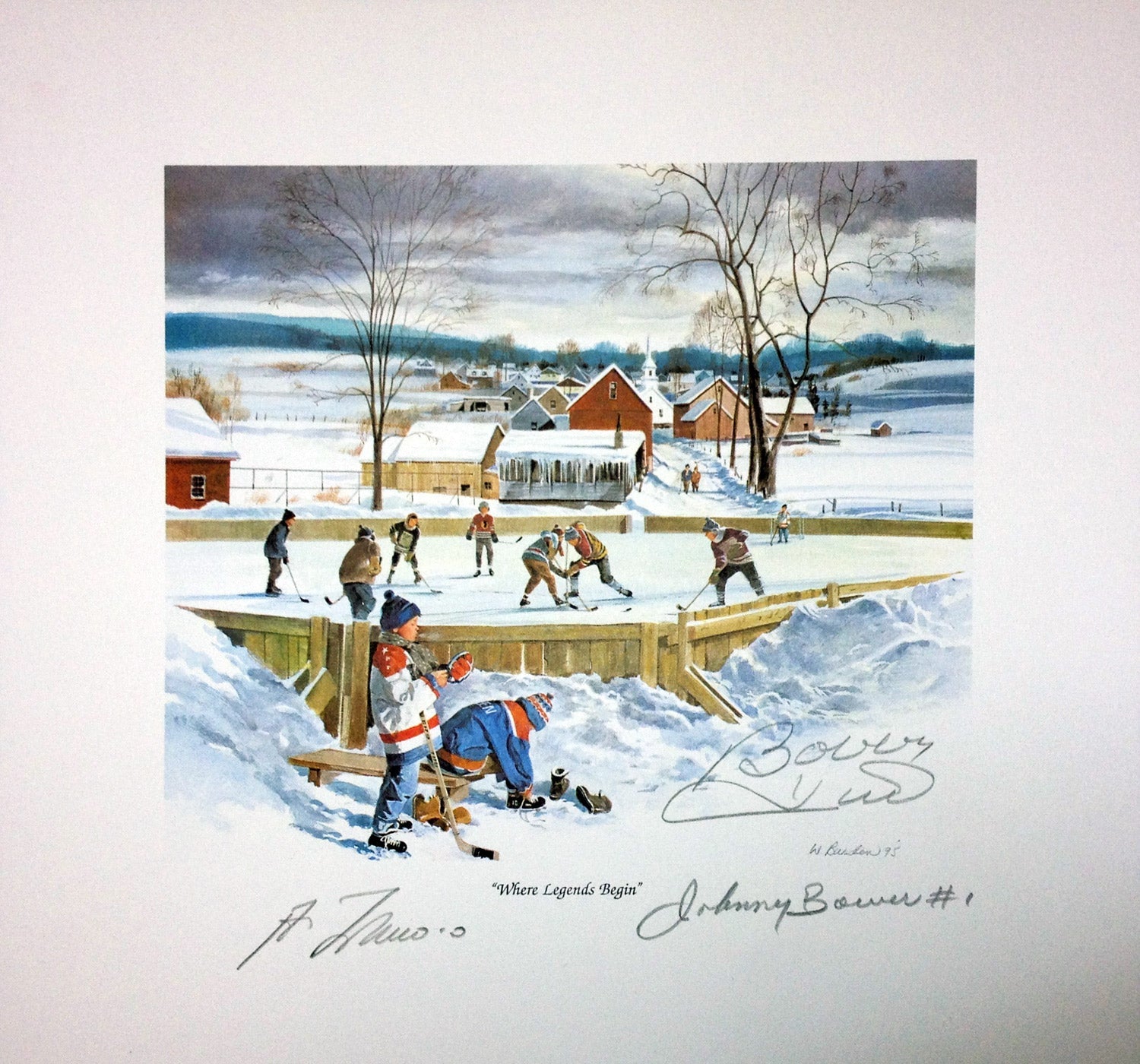 WHERE LEGENDS BEGIN LITHO, SIGNED BY BOWER, HULL AND LAFLEUR (10' BY 10')