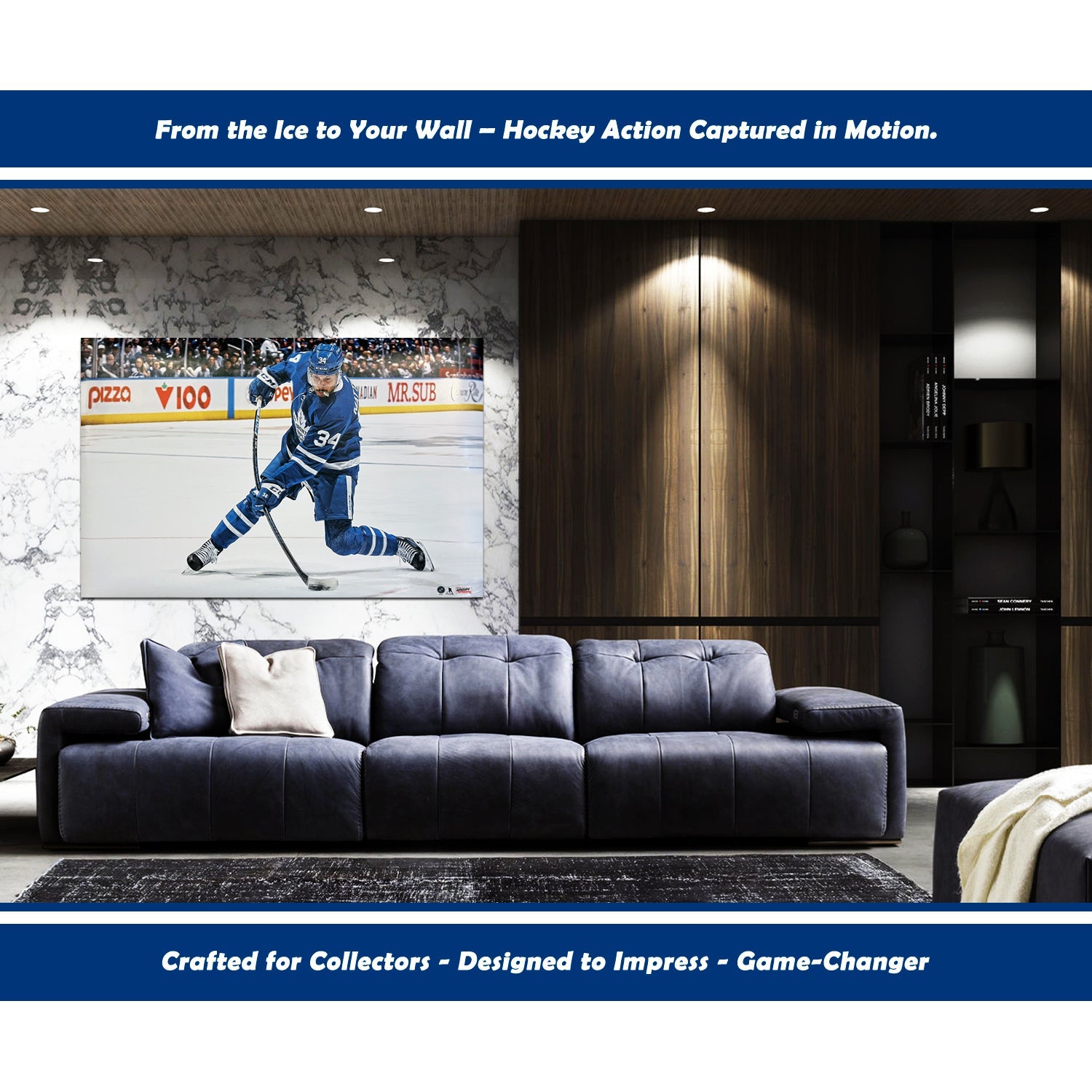 AUSTON MATTHEWS SLAPSHOT POSTER PRINT - TORONTO MAPLE LEAFS 34' BY 22' - Image 3
