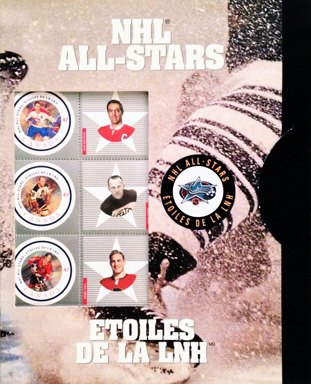 CANADA POST 2001 NHL ALUMNI ALL-STAR STAMP SET (8' BY 6.5')