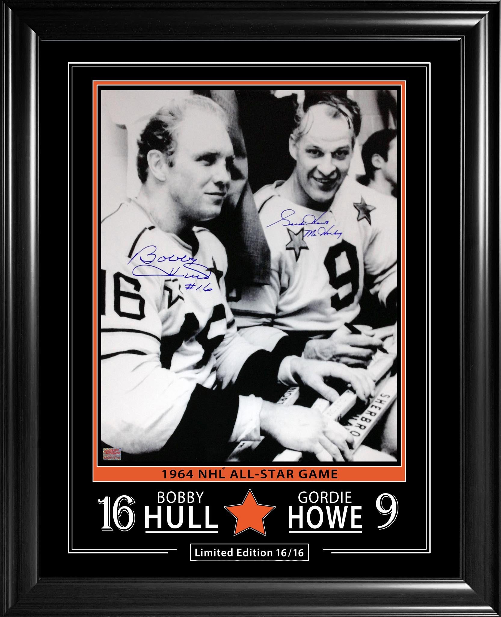 GORDIE HOWE & BOBBY HULL SIGNED 16X20 LIMITED EDITION #16/16 (28' BY 24')