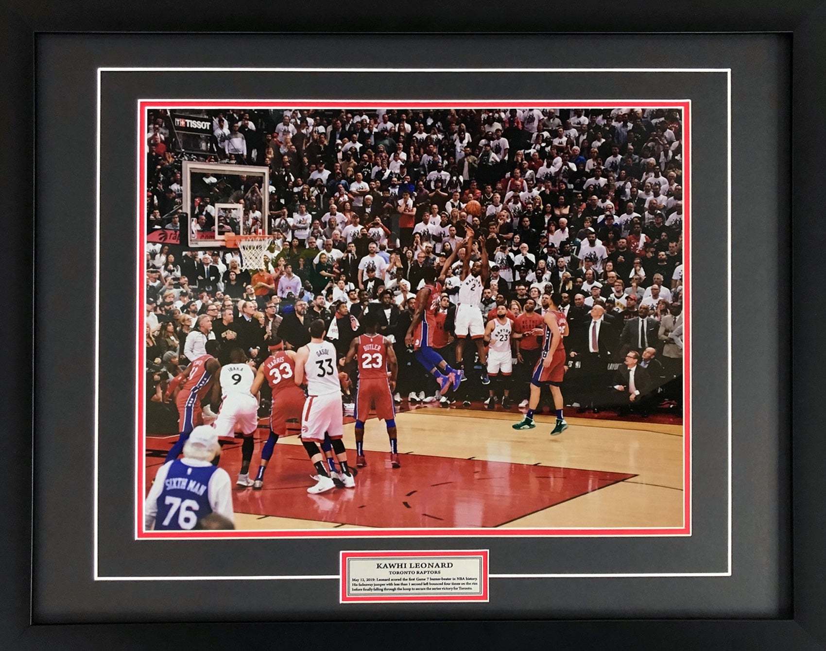 KAWHI LEONARD TORONTO RAPTORS GAME 7 WINNING SHOT - 16X20 PHOTOGRAPH (24'X20')