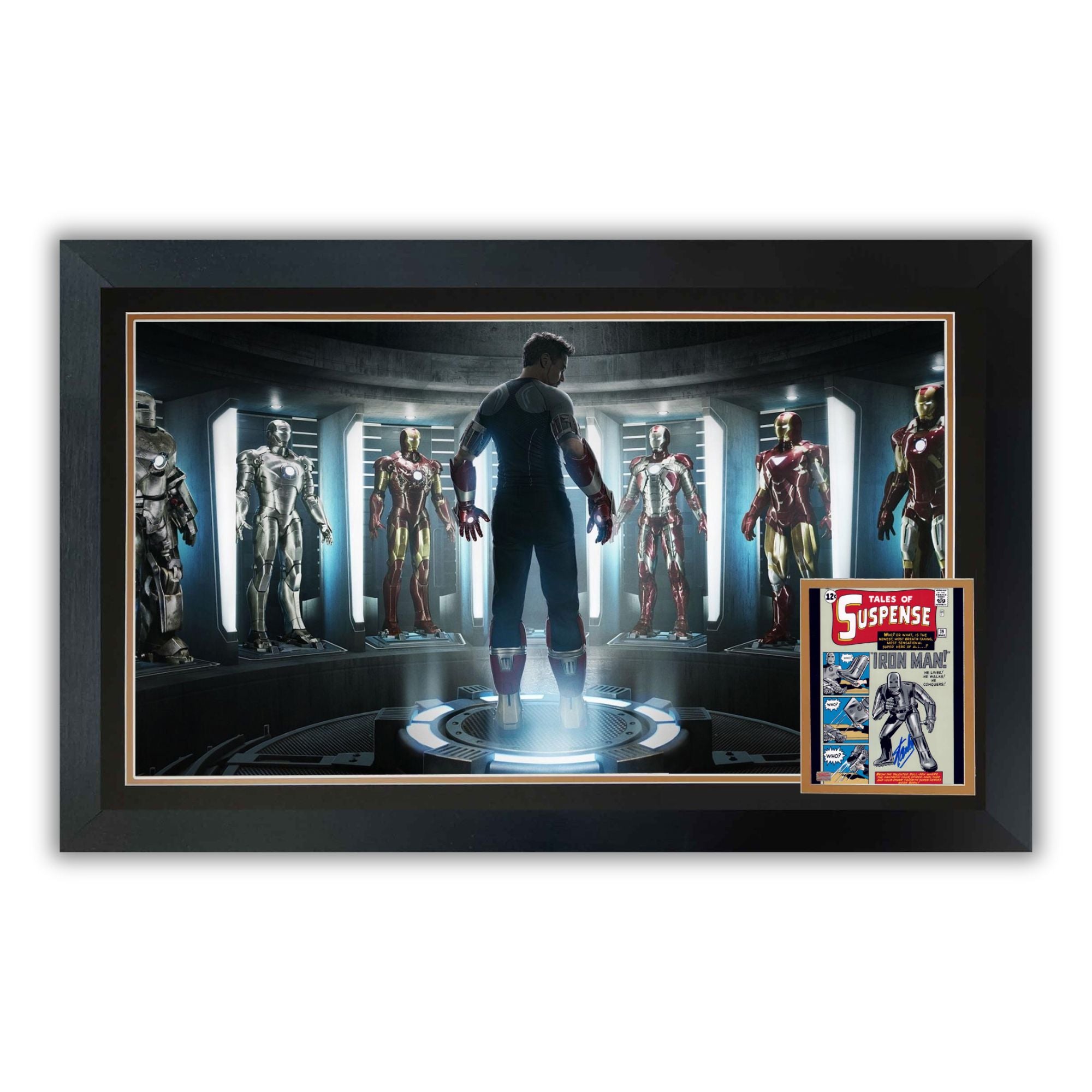 STAN LEE SIGNED IRON MAN FIRST APPEARANCE FRAMED  - MARVEL COLLECTIBLE 38'X28'