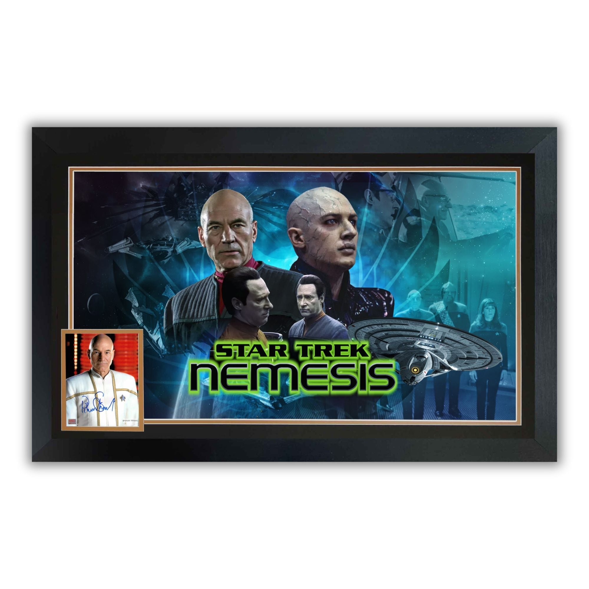 PATRICK STEWART SIGNED STAR TREK: NEMESIS FRAMED  - SCI-FI COLLECTIBLE 38'X28'
