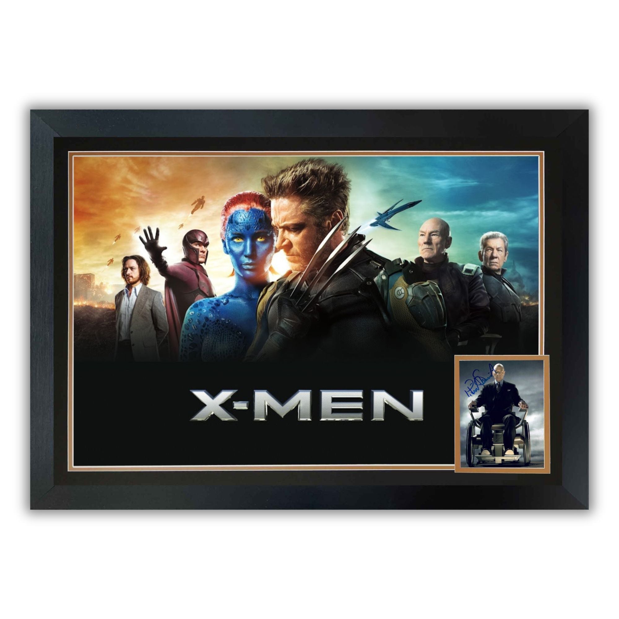 PATRICK STEWART SIGNED X-MEN PROFESSOR X FRAMED  - SCI-FI COLLECTIBLE 38'X28'