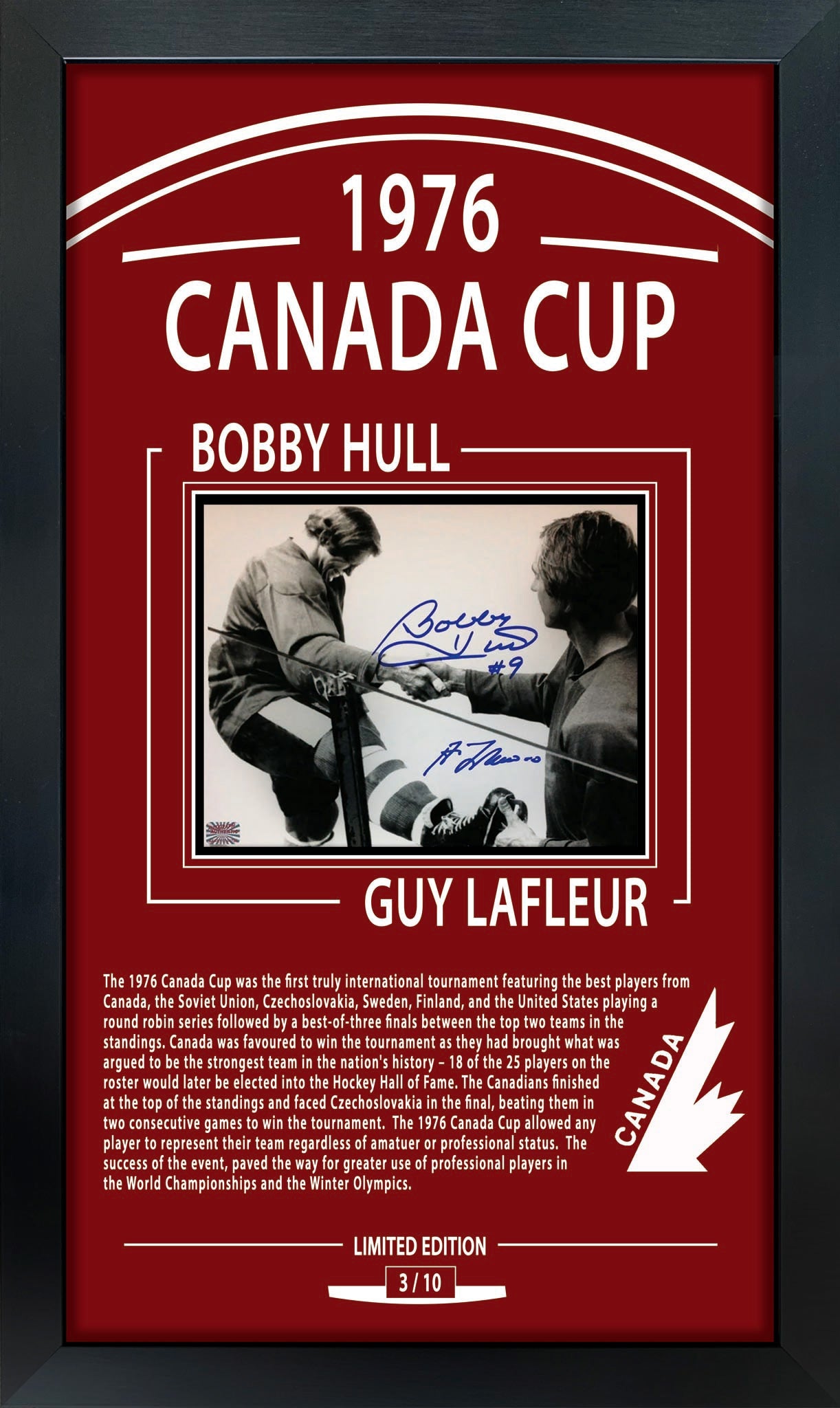 TEAM CANADA 1976 SIGNED PHOTO HULL & LAFLEUR - LTD ED OF 10 (30' BY 19.5')