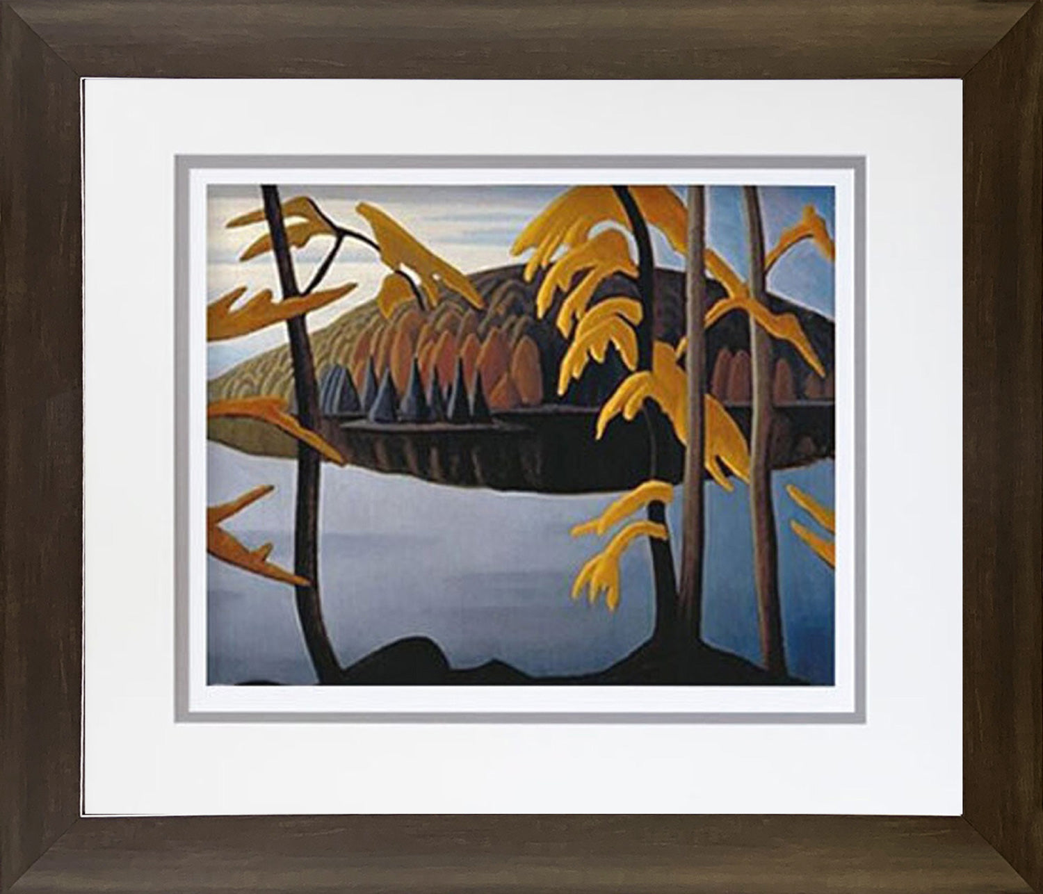 LAWREN HARRIS 'NORTHERN LAKE 1923' GROUP OF SEVEN PRINT - FRAMED  26'X24'