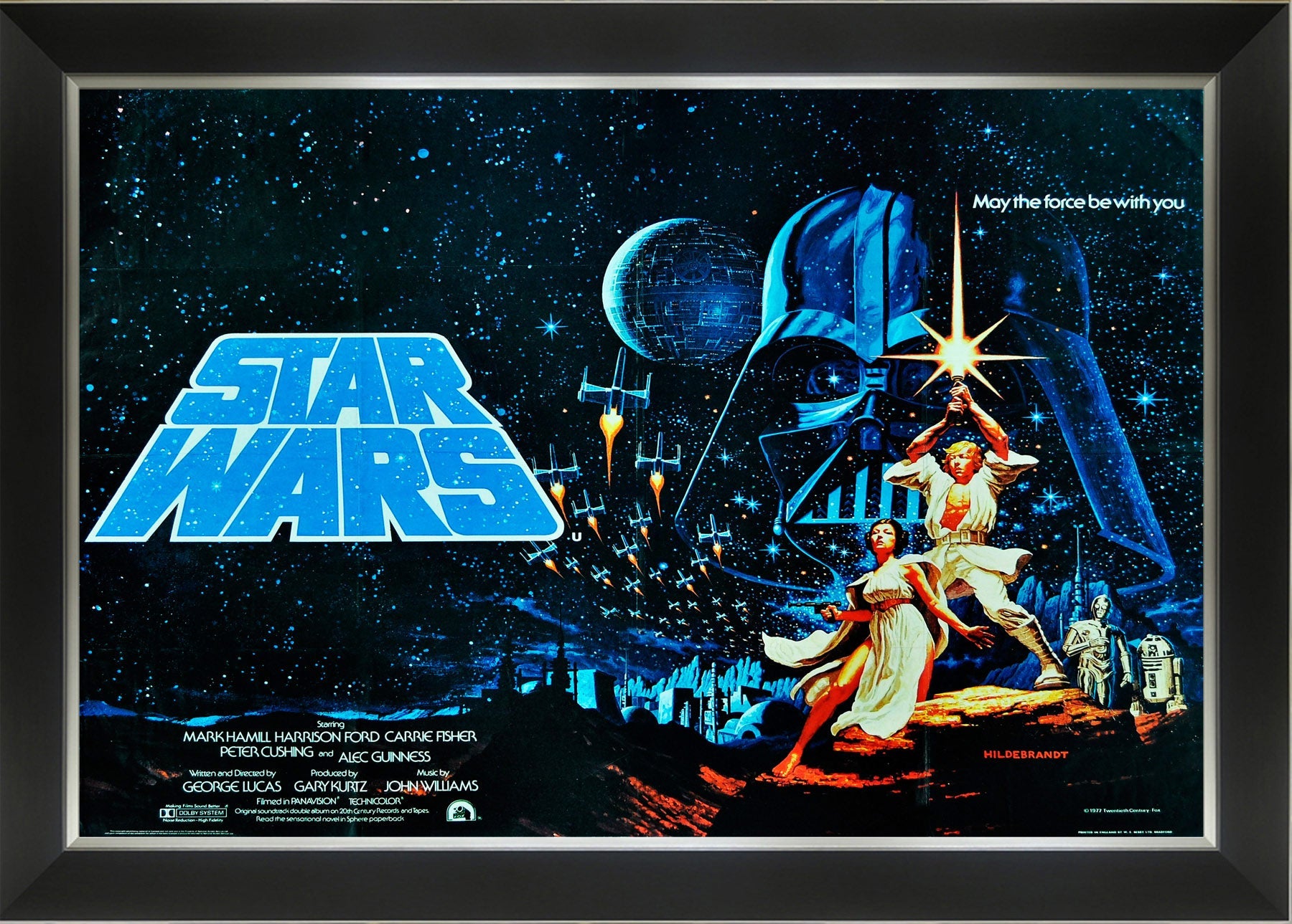 STAR WARS EP IV A NEW HOPE - MOVIE POSTER REPRINT - FRAMED CLASSIC (33.5'X23.5')