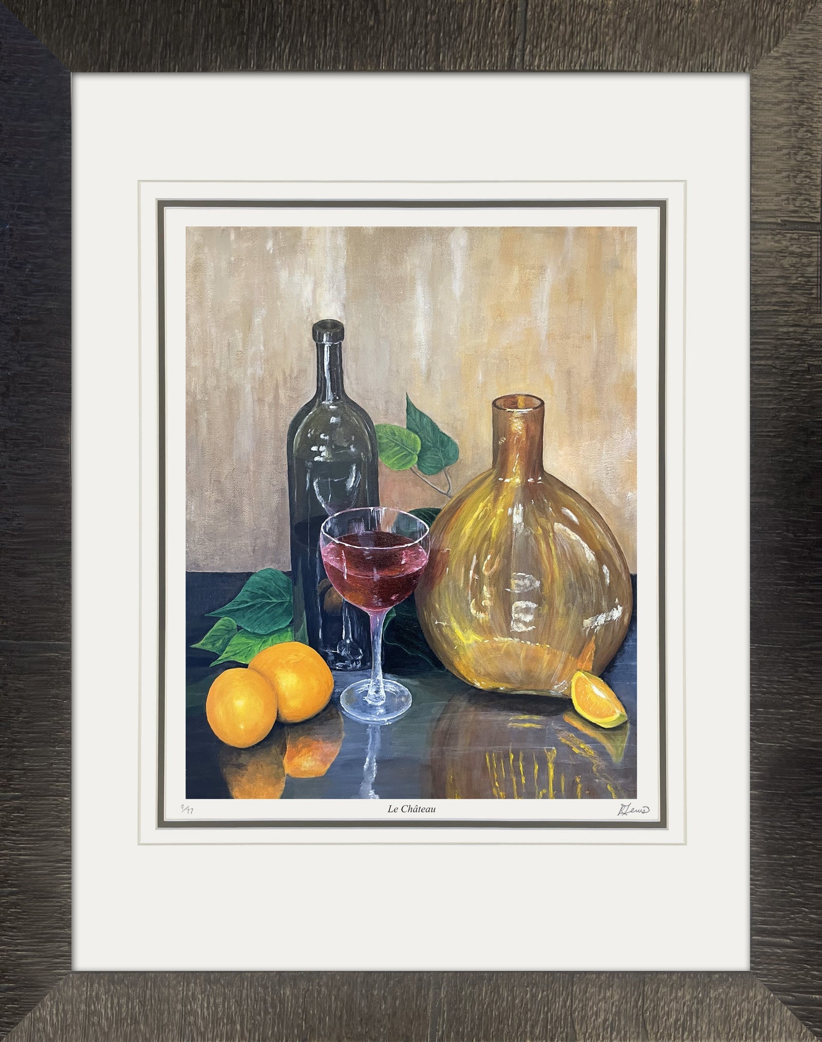 'LE CHÂTEAU' FRAMED ART PRINT BY RYAN LEWIS - LTD ED /77  (30' BY 24')