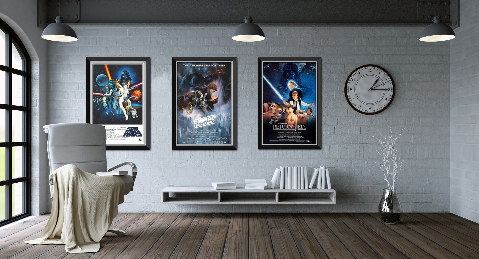 STAR WARS EP IV A NEW HOPE - MOVIE POSTER REPRINT - FRAMED CLASSIC (33.5'X23.5') - Image 2