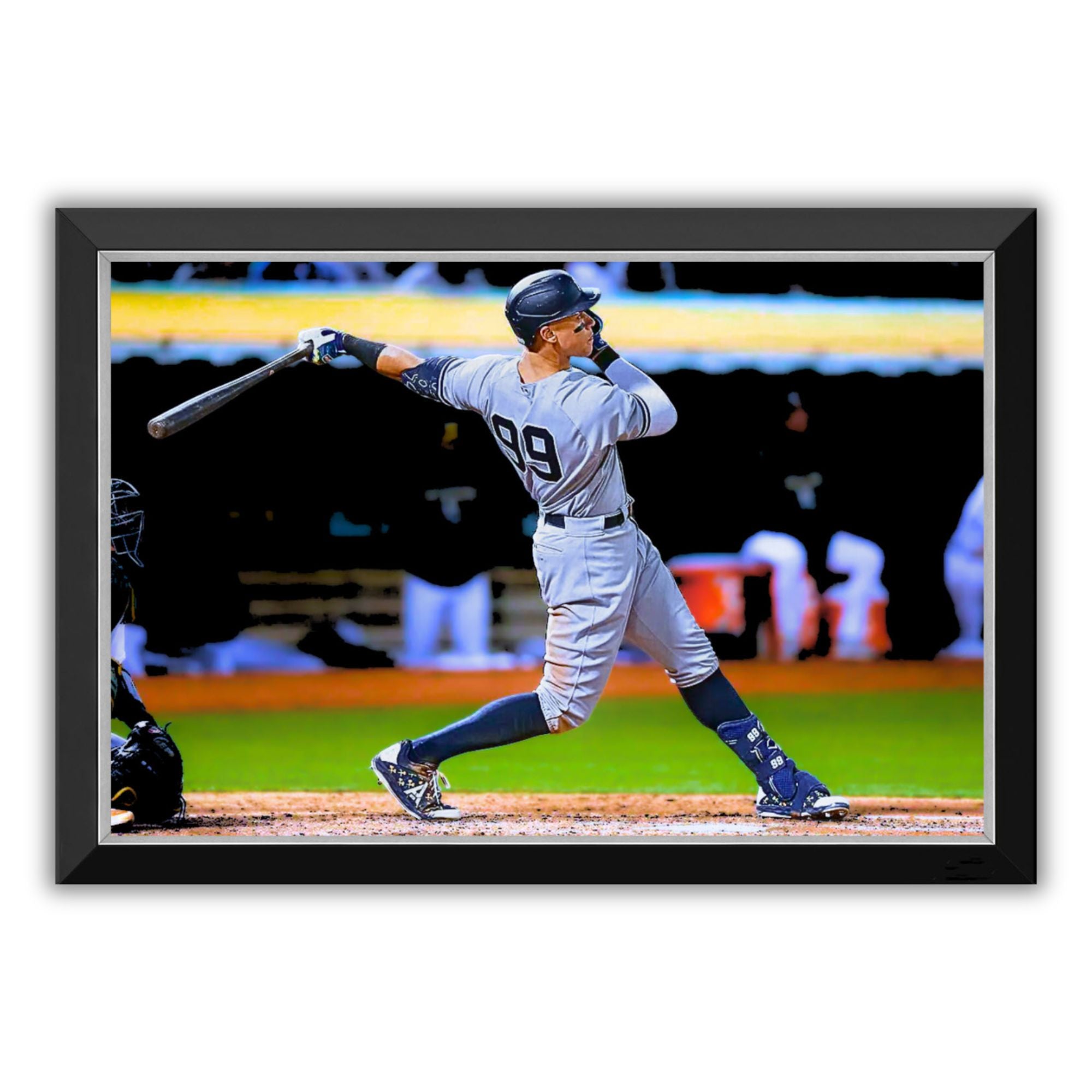 AARON JUDGE NEW YORK YANKEES #99 HORIZONTAL FRAMED CANVAS WALL ART 33'X23'