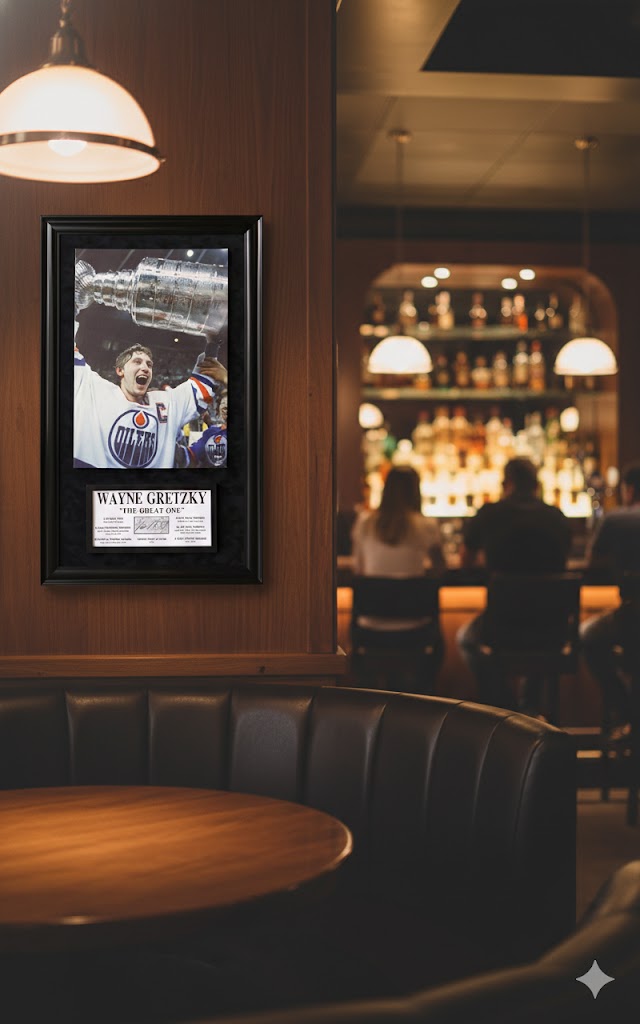 ALL TIME GREATS: WAYNE GRETZKY SIGNATURE PLAQUE & CANVAS (49.5' BY 29.5') - Image 3