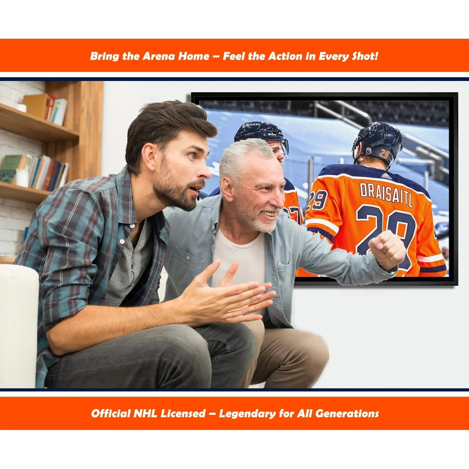 CONNOR MCDAVID & LEON DRAISAITL FRAMED CANVAS - EDMONTON OILERS (31.5" BY 22.5")