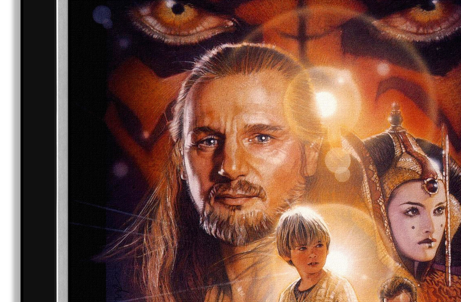 STAR WARS EP I THE PHANTOM MENACEMOVIE POSTER REPRINT - FRAMED 33.5'X23.5' - Image 2